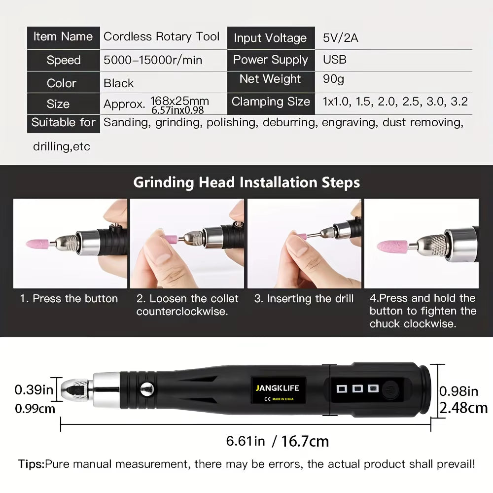 Electric Drill Grinder Engraver Pen Grinder Mini Drill Electric Rotary Tool Grinding Machine