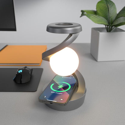 Floating Wireless Desk Lamp – LED Night Light with Wireless Charging, Perfect Gift Idea"