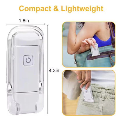 Portable LED USB Rechargeable Book Light – Eye-Friendly Clip-On Reading Lamp with Bookmark Feature