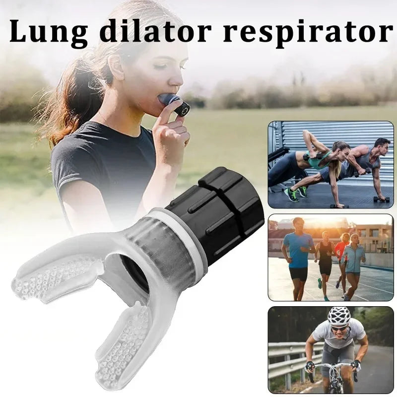 Sports Breathing Trainer – Lung Exercise Respirator with Mouthpiece for Fitness & Health Care