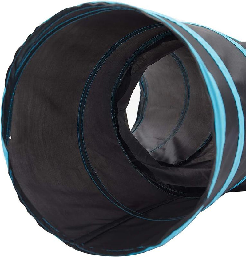 3-Way Collapsible Cat Tunnel Toy – Interactive Peek Hole & Ball for Cats, Kittens, and Small Pets