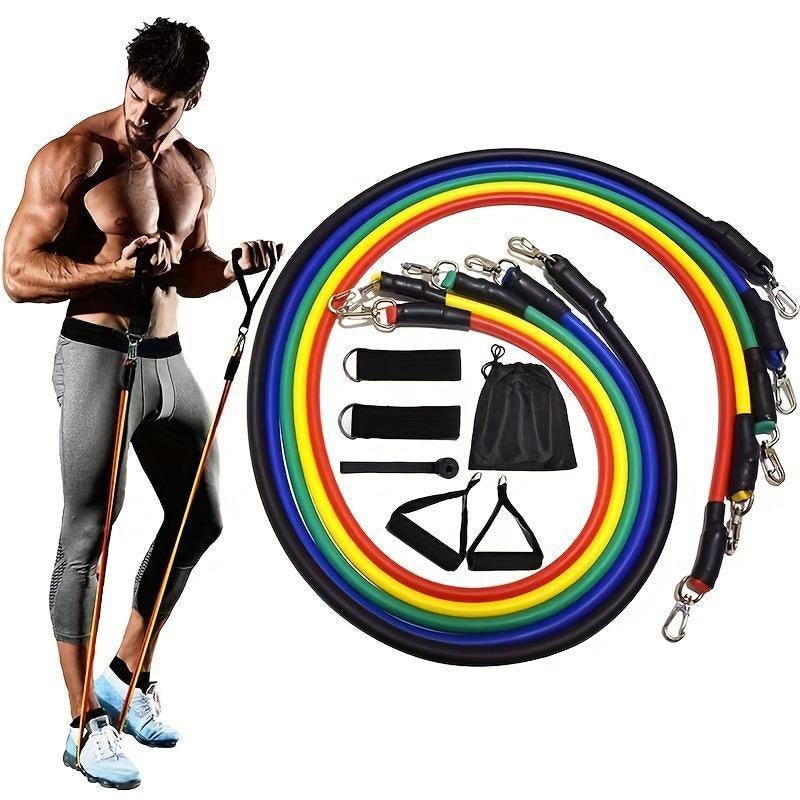 Premium Multifunctional Resistance Band Set with Carrying Pouch – Versatile Home & Gym Workout Equipment