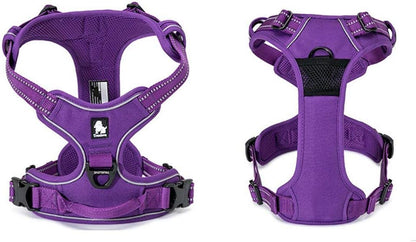 Truelove Adjustable No-Pull Dog Harness – Reflective, Comfortable Vest in Vibrant Colors (Purple, Size S)