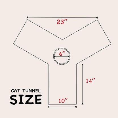 3-Way Collapsible Cat Tunnel Toy – Interactive Peek Hole & Ball for Cats, Kittens, and Small Pets