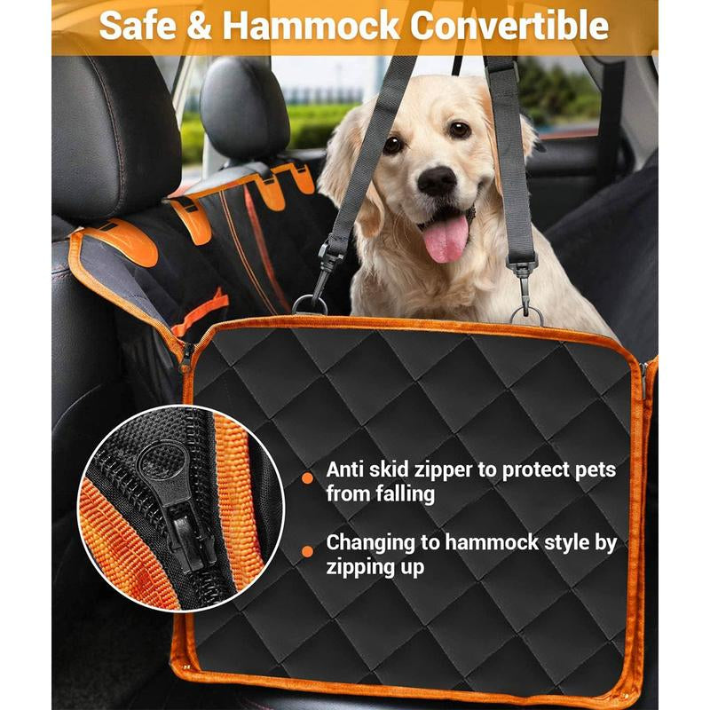 Victoper Waterproof Dog Car Seat Cover – Durable, Scratch-Proof, Non-Slip Hammock with Side Flaps for Cars, SUVs, and Trucks