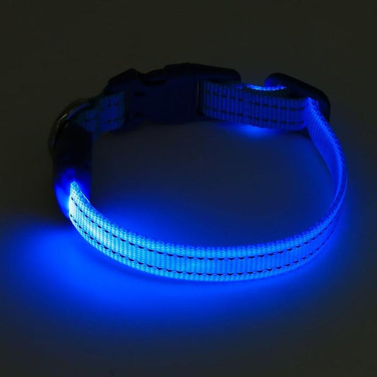 Adjustable LED Glow-in-the-Dark Pet Collar – Perfect for Dogs & Cats