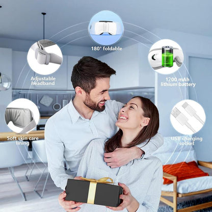 Rechargeable Foldable Eye Massager – 5 Modes for Relaxation, Perfect Gift for Christmas or Valentine’s Day, Portable Eye Care for Women & Men