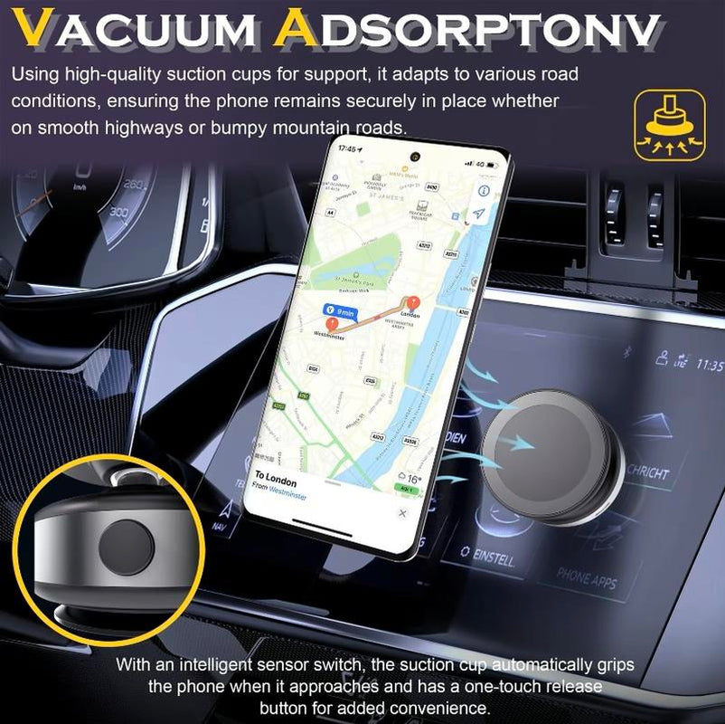 360° Rotatable Magnetic Car Phone Holder – Versatile Stand for Dashboard, Windshield & More