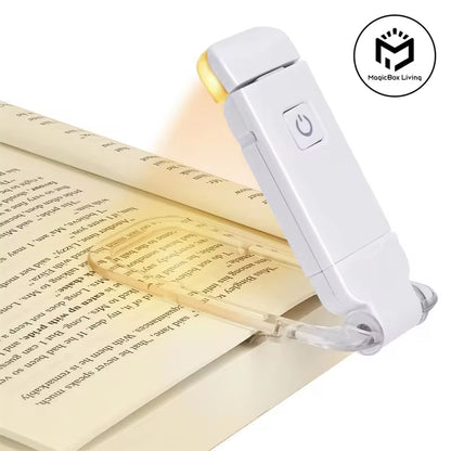 Portable LED USB Rechargeable Book Light – Eye-Friendly Clip-On Reading Lamp with Bookmark Feature